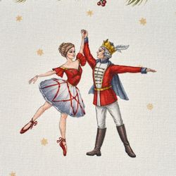 СКАТЕРТЬ "ЩЕЛКУНЧИК" 110Х140СМ ,БЕЖЕВЫЙ ,100% ХЛОПОК,ТВИЛ