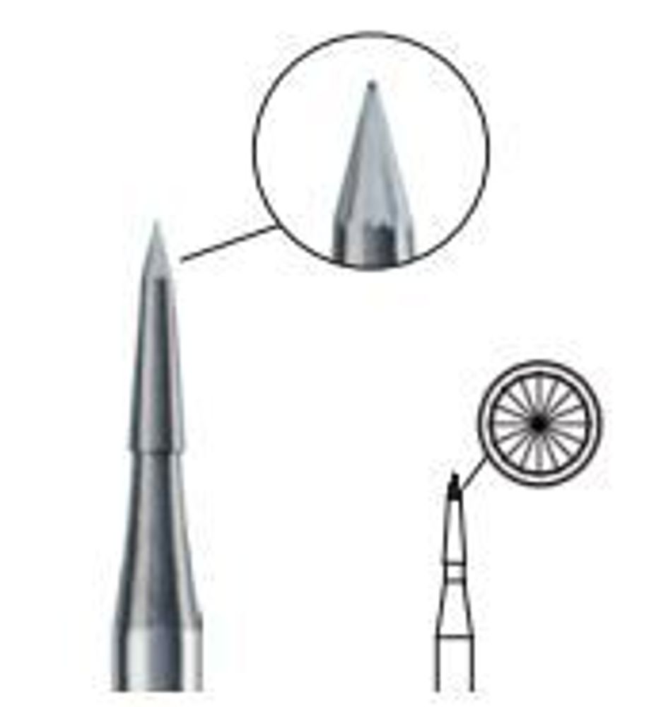 EDENTA TC851.K.314.008 Твердосплавный финир TC851.K FG, d мм, 16 граней, форма конус