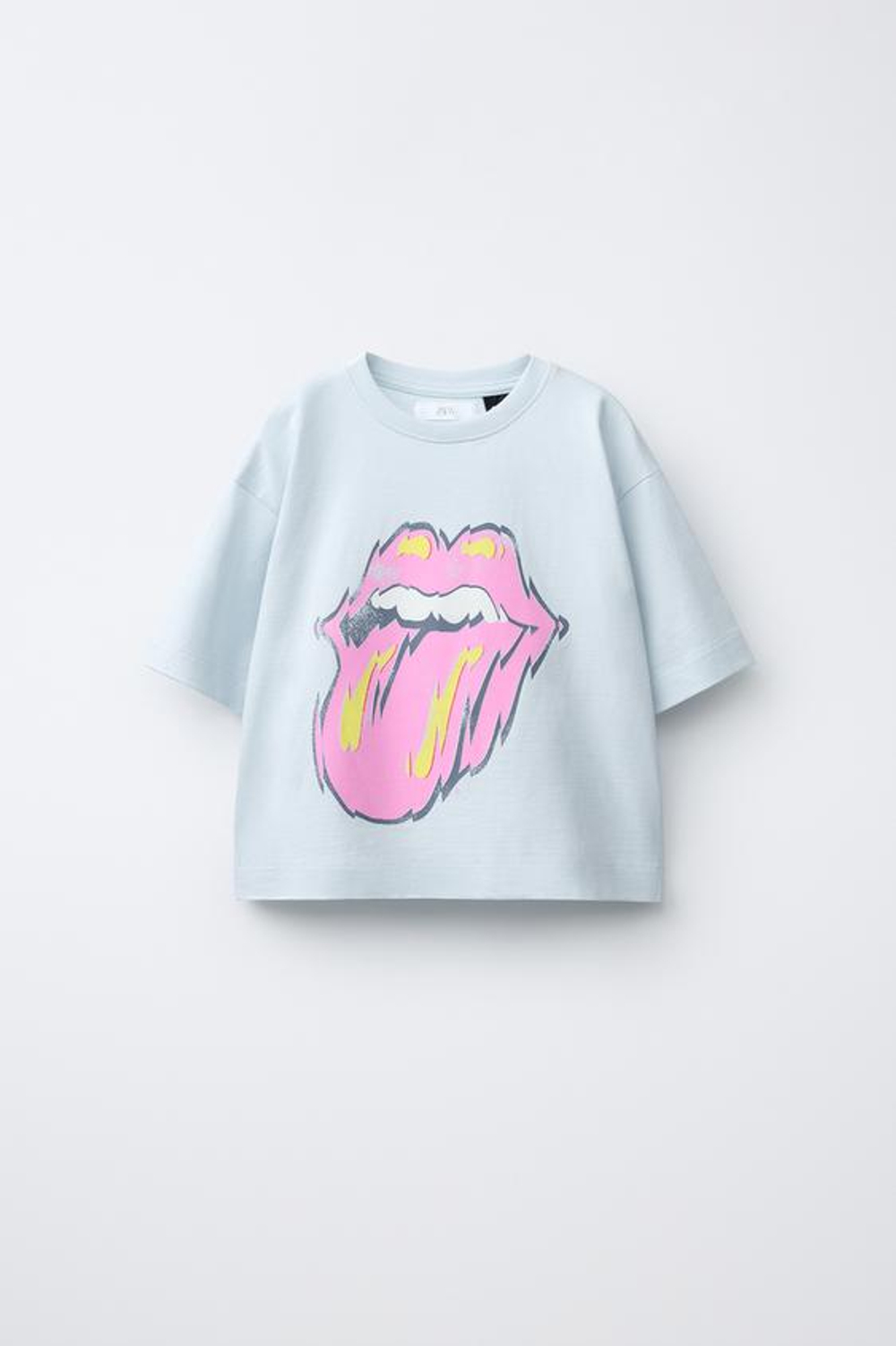 ZARA ФУТБОЛКА С ПРИНТОМ ROLLING STONES ©, СИНИЙ