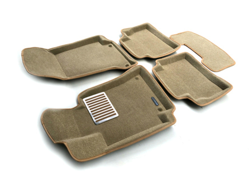 Коврики салона для MERCEDES W213 (E-Class) (2016-) Euromat 3D Lux бежевые. Арт. EM3D-003519T