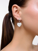 Серьги "Heart ball" Silver