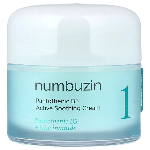 Numbuzin, No.1 Pantothenic B5, активный успокаивающий крем, 80 мл (2,7 жидк. унции)