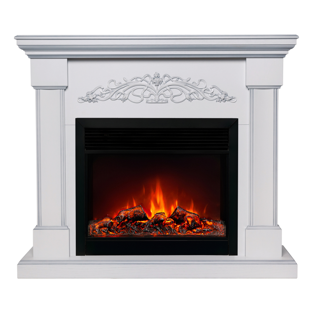 Каминокомплект Real Flame Ofelia 26 WT с очагом Moonblaze DeLuxe Black