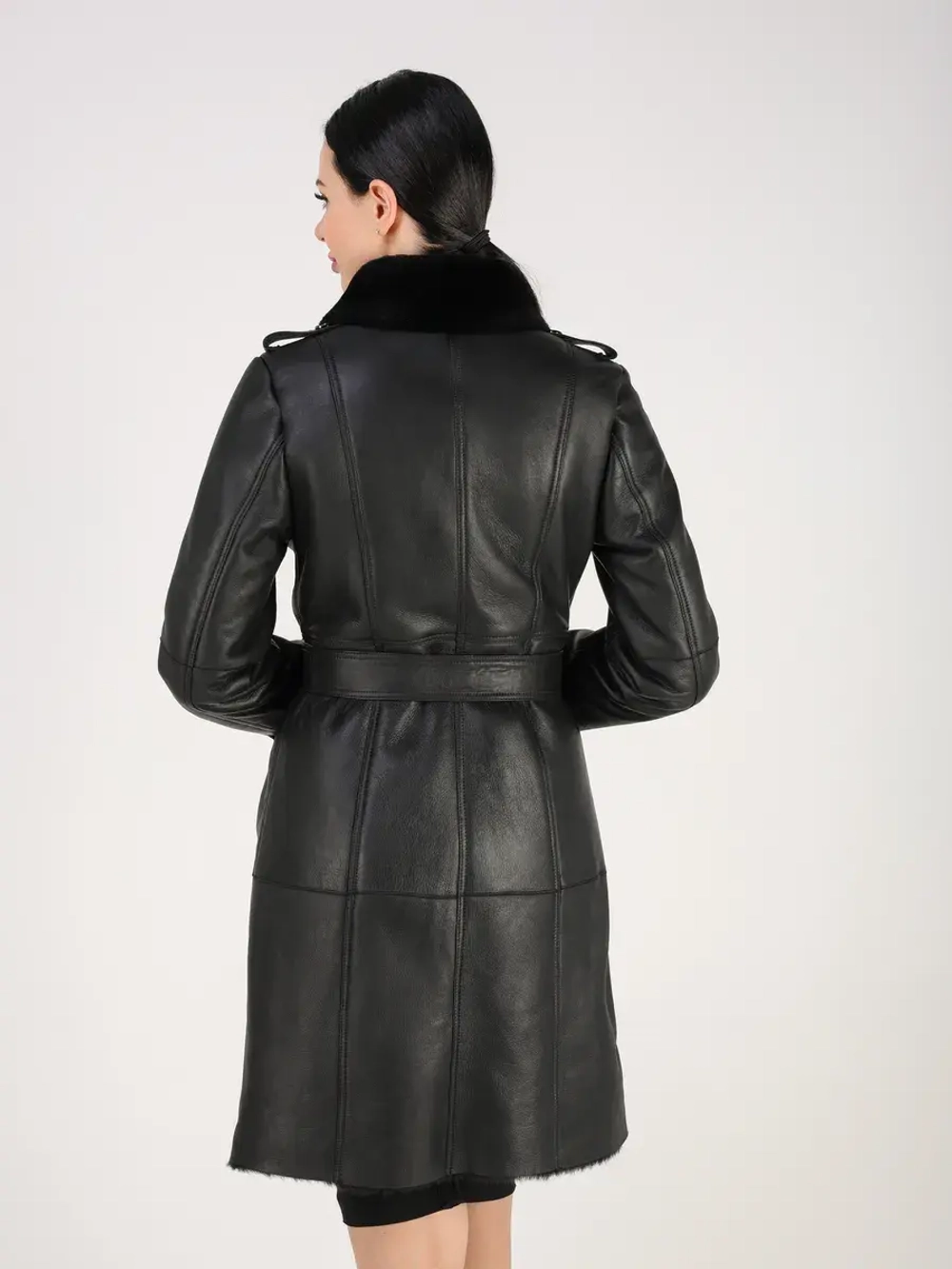 Дубленка зимняя натуральная тренч