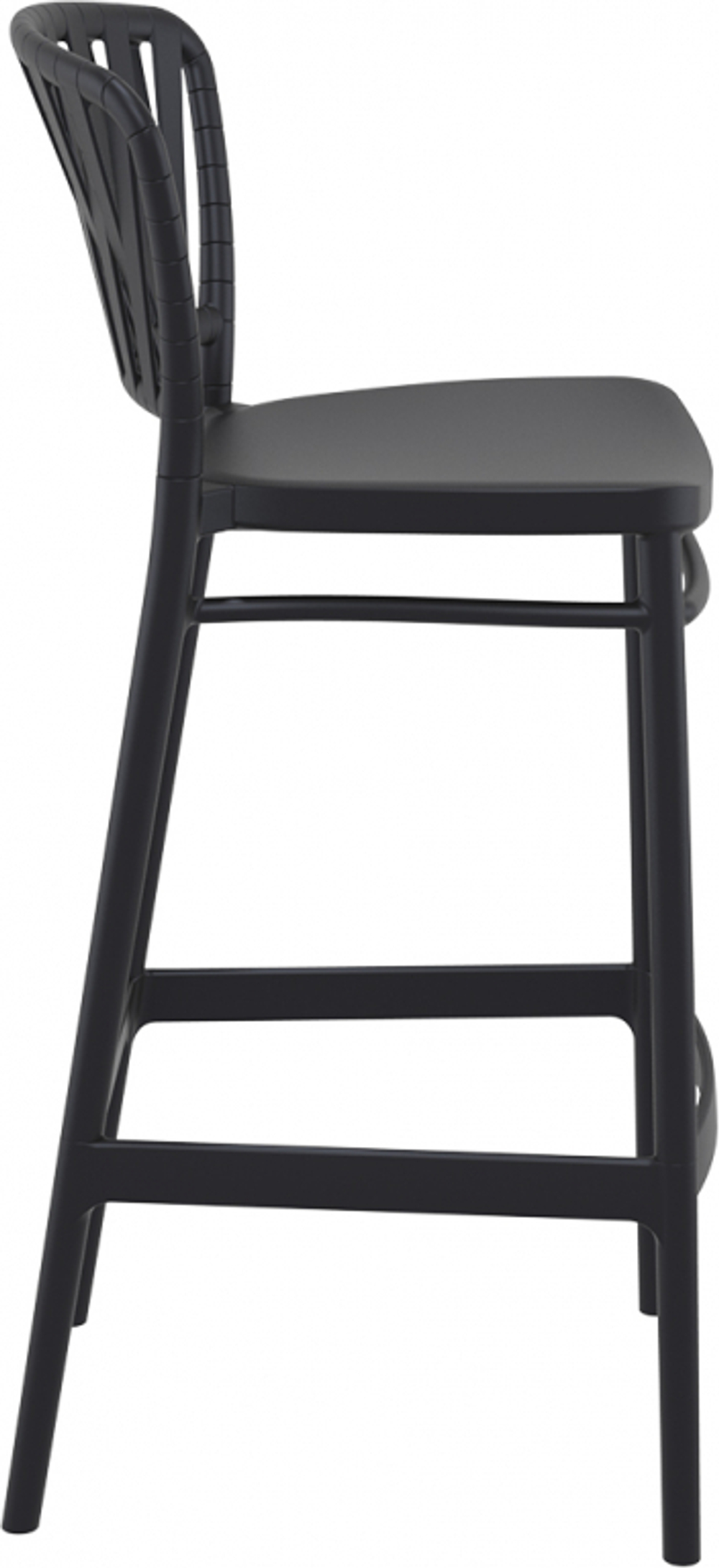 Стул пластиковый барный Siesta Contract Portofino, черный