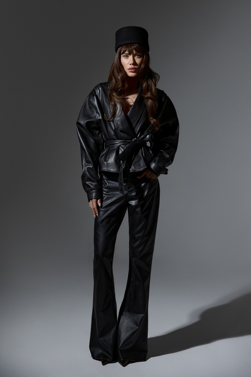 Блейзер из кожи Merlin, черный