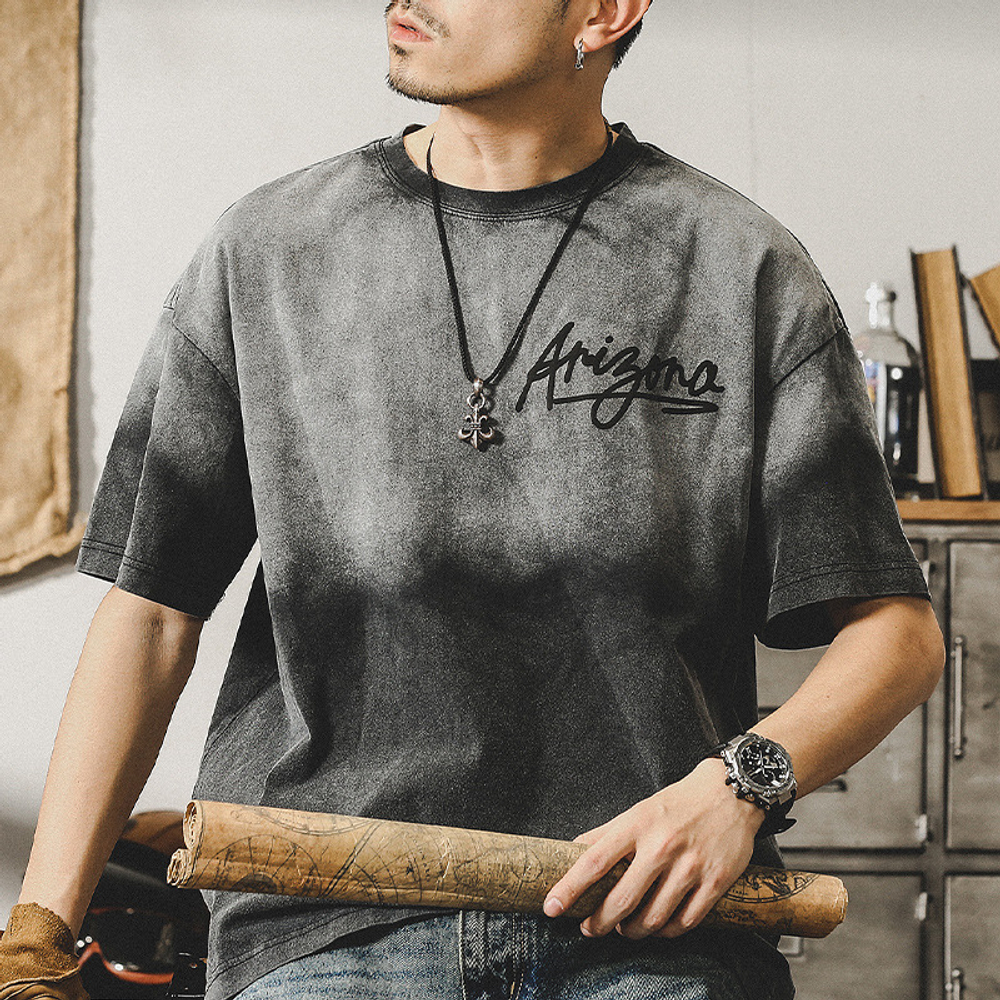 Футболка мужская с коротким рукавом вареная Arizona от бренда JIELEINUO