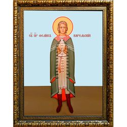 Феликс Карельский преподобный. Икона на холсте.