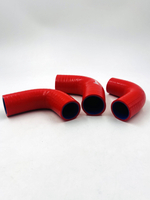 Патрубки радиатора Волга 3110 5 шт силикон красный A-sport