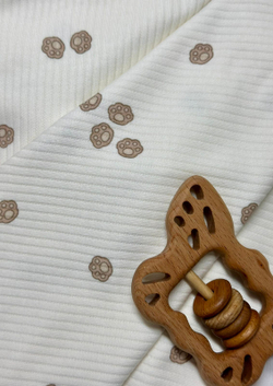 Пелёнка Лапки Рубчик Экрю 85*130 RinaAmari