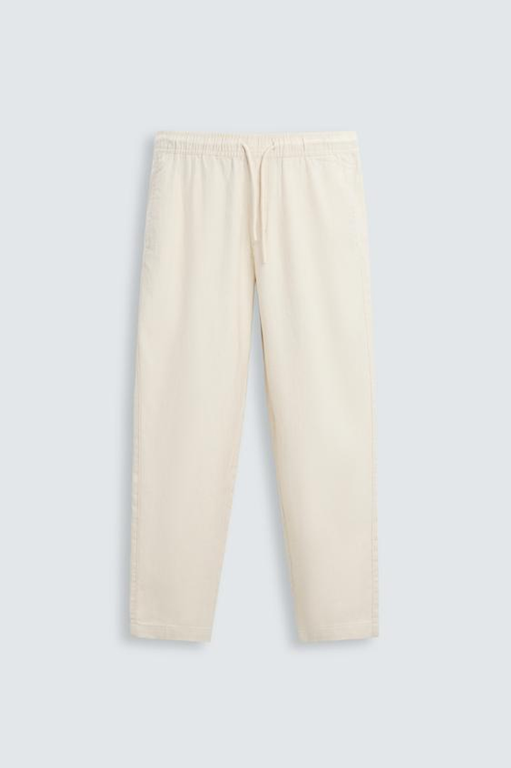 ZARA БРЮКИ RELAXED FIT ИЗ РЕЛЬЕФНОЙ ТКАНИ, СВЕТЛО-БЕЖЕВЫЙ