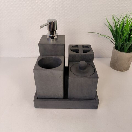 Набор из андезита 7 предм Bhatroom Set Grey NM-65309 (17см*17см) квадрат 0898