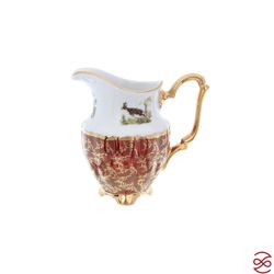 Кофейный сервиз Repast Охота красная Мария-тереза 15 предметов на 6 персон