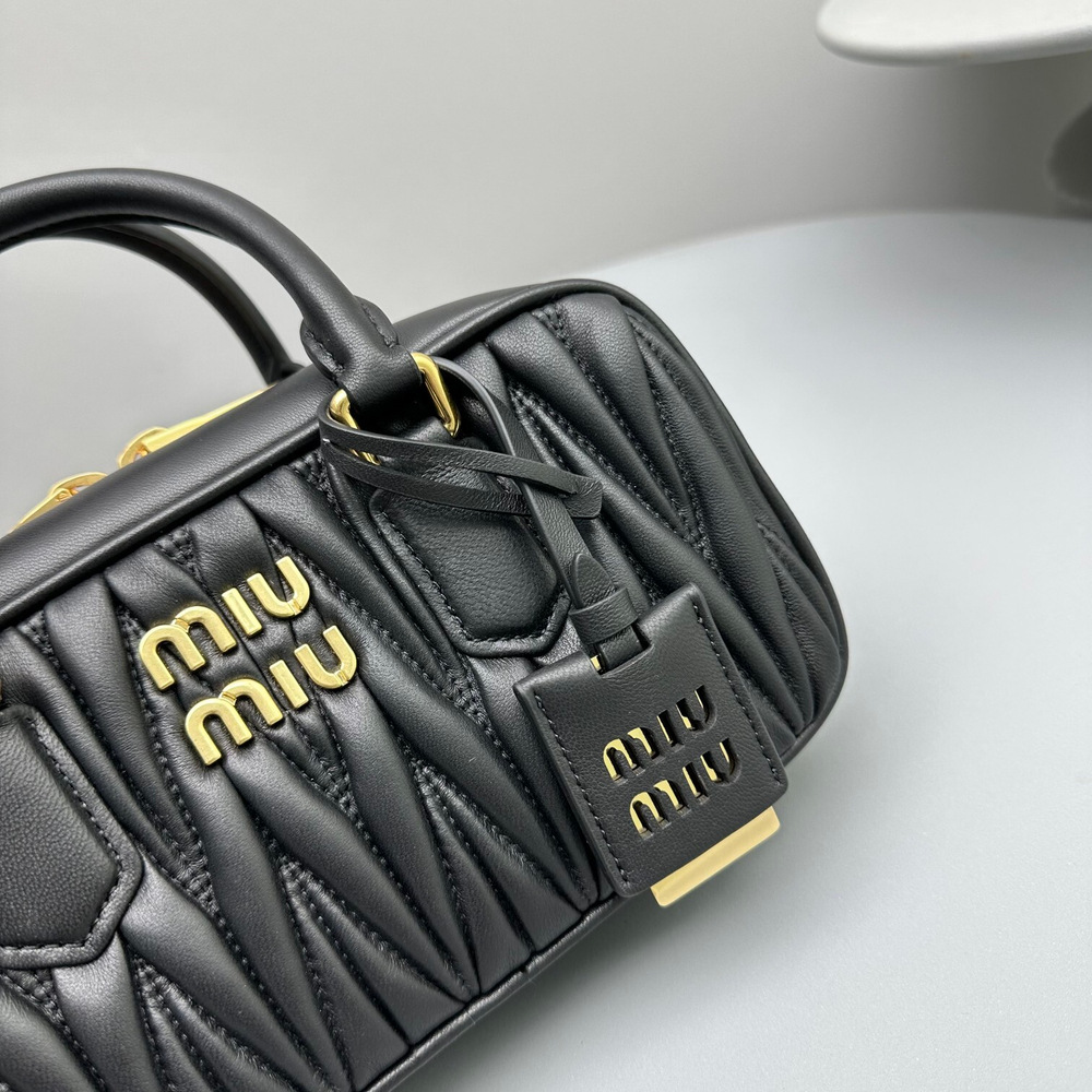 Miu Miu Matelasse Nappa Leather Top Handle Bag 24 cm