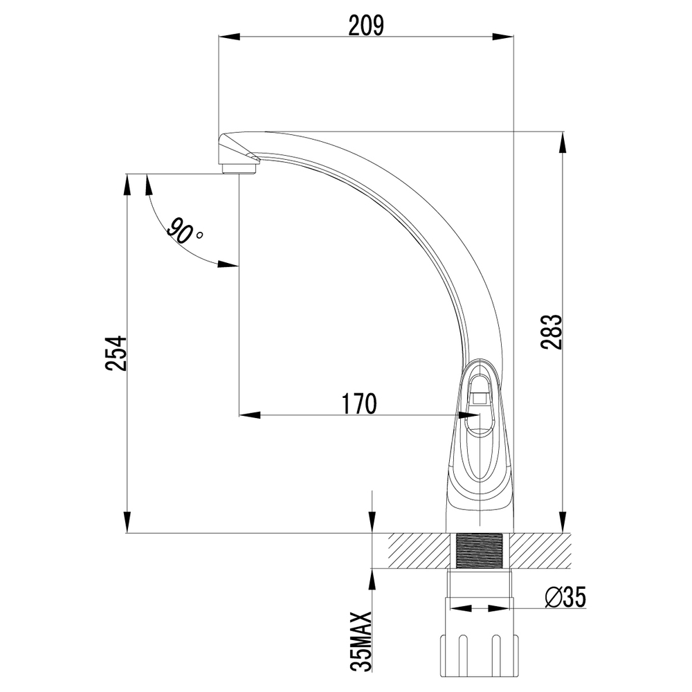 Смеситель Lemark Luna LM4155C для кухни