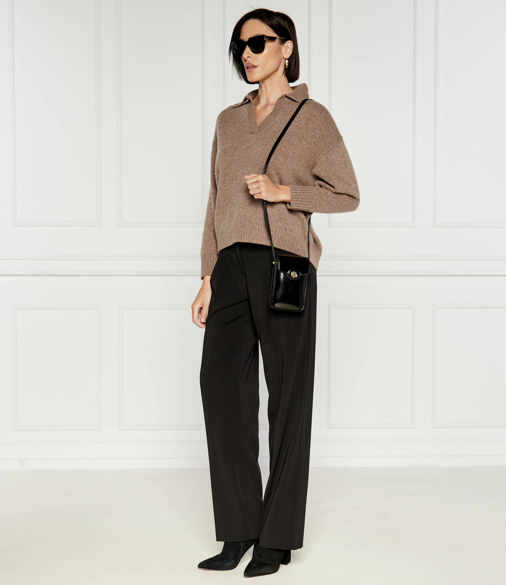 Хлопковый свитер Weekend MaxMara - коричневый(253661526)