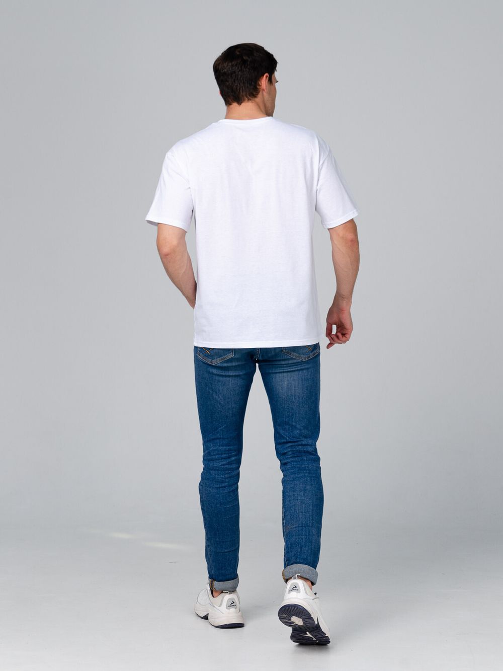 Классика М футболка оверсайз (белый) Lena Basco (Акция)