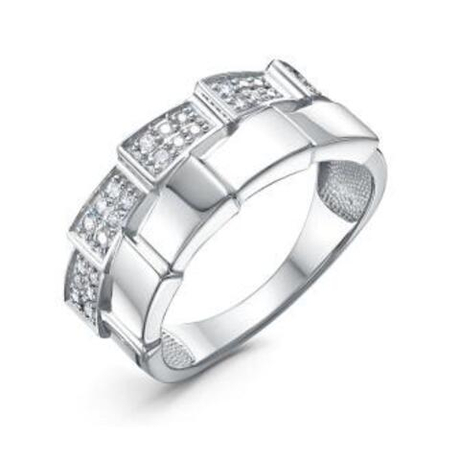Кольцо из серебра с фианитами