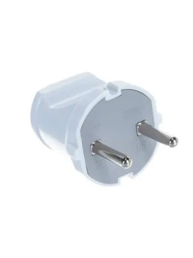 Вилка прямая разборная A113 6А, 230В, б/з, белая