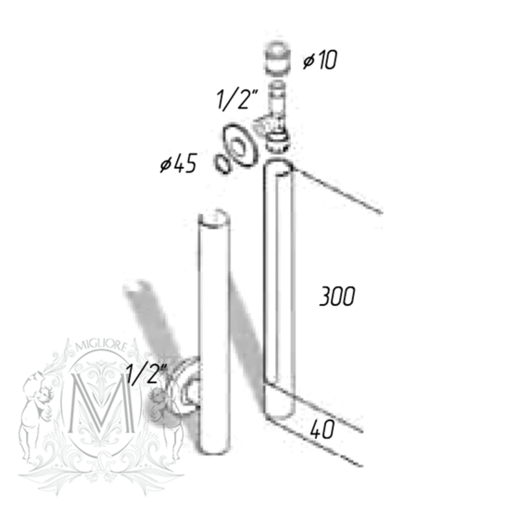 TOTEM Кран-запорный с круглым кожухом ML.RIC-10.127.CR