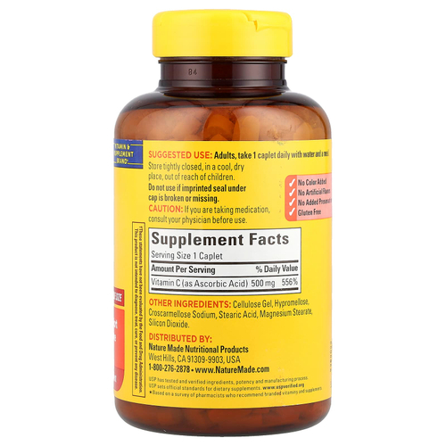 Nature Made, Витамин C, 500 мг, 500 капсул