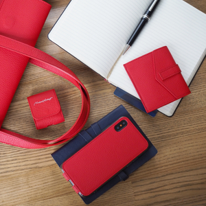 Чехол для наушников Petit из кожи теленка, красного цвета