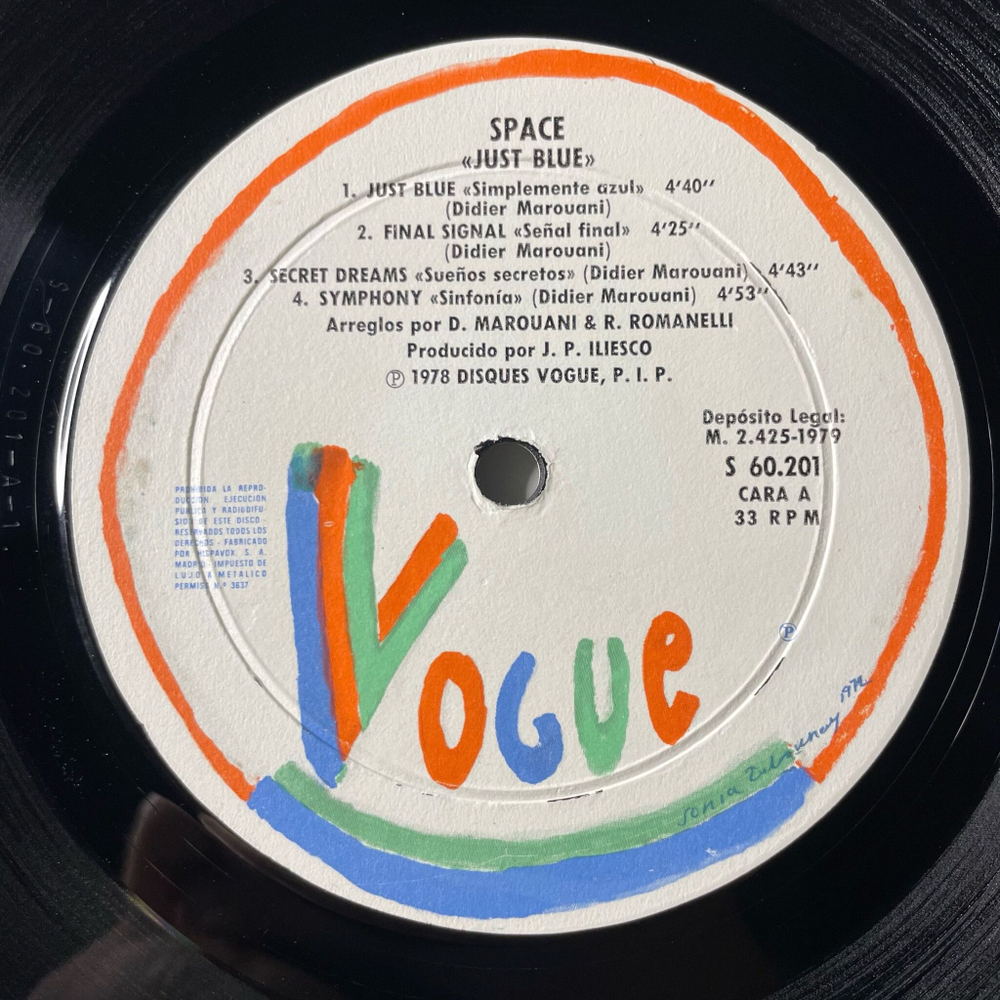 Винтажная виниловая пластинка LP Space Just Blue (Испания 1979)