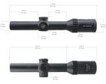 Оптический прицел Vector Optics Continental 1-6x24 Tactical, 30 мм, ( сетка Tactical Dot Mil / с подсветкой / тактические барабаны / азотозаполненный )