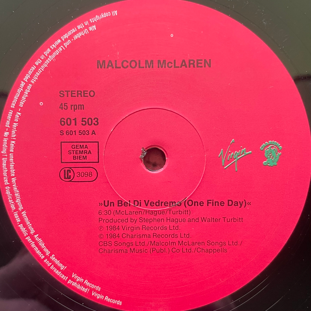 Malcolm McLaren ‎– Madam Butterfly (Европа 1984г.) 12", 45 RPM