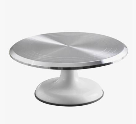 Поворотный столик металлический 29 см h-12,5см, цвет БЕЛЫЙ (Китай)