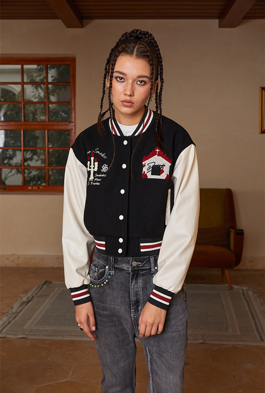 Женский бомбер DONSMOKE "Church Logo" Women Varsity Jacket