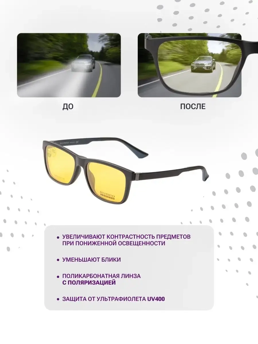 Оправа для очков с магнитными накладками 4в1