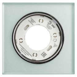 Светильник встраиваемый cо светодиодной подсветкой ЭРА DK LD50 FR под лампу GX53 белый матовый