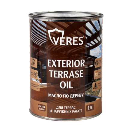 Масло для дерева Veres Exterior Terrase Oil, 1 л, дуб