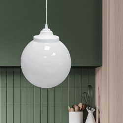 Cветильник потолочный ЭРА НСБ 01-60-251 шар опаловый подвесной на шнуре IP40 Е27 max 60 Вт d250mm | Подвесные светильники