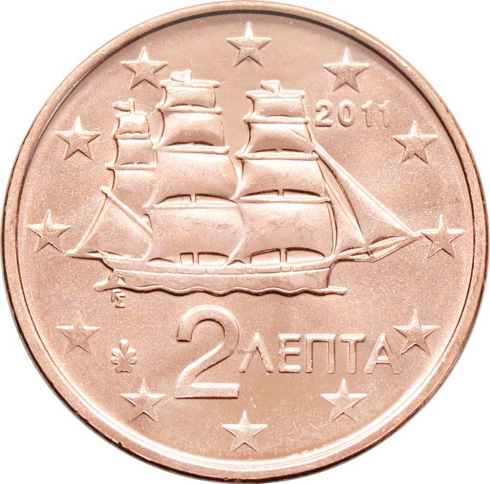 2 евроцента 2011 Греция (2 euro cent)