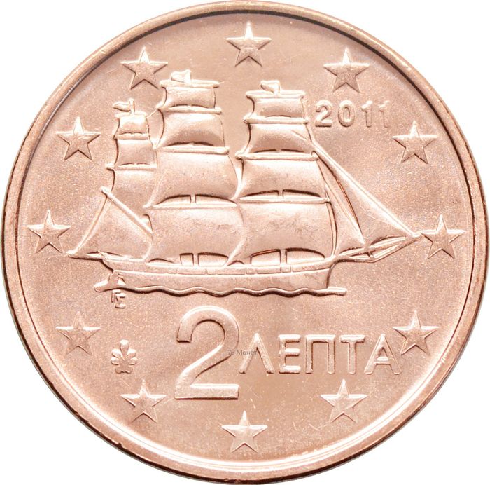 2 евроцента 2011 Греция (2 euro cent)