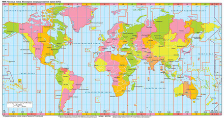 Карта часового пояса