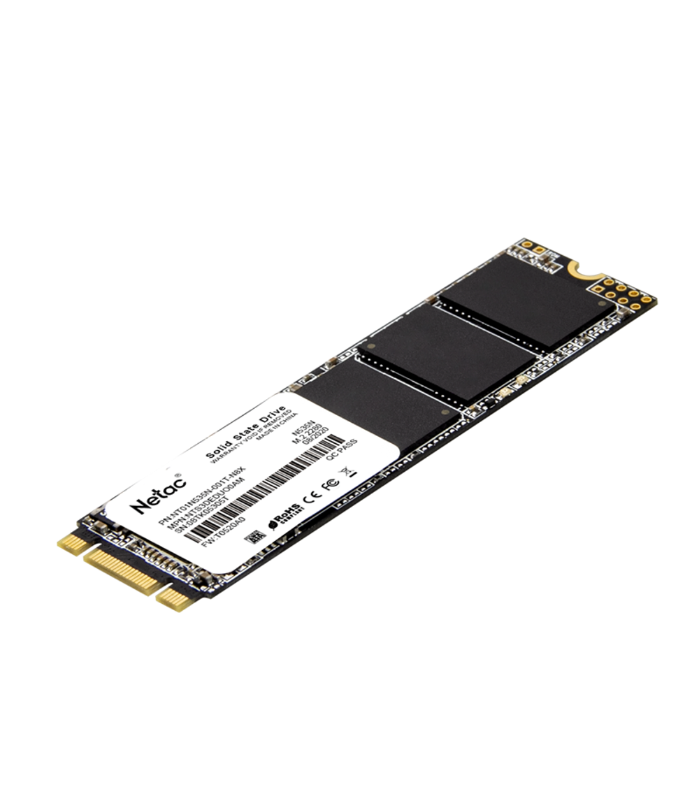 Ssd накопитель Netac SSD N535N 1TB M.2 2280 SATAIII 3D NAND, R/W up to 560/520MB/s, TBW 560TB, 3y wty