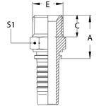 Фитинг DN 25 NPTF 1