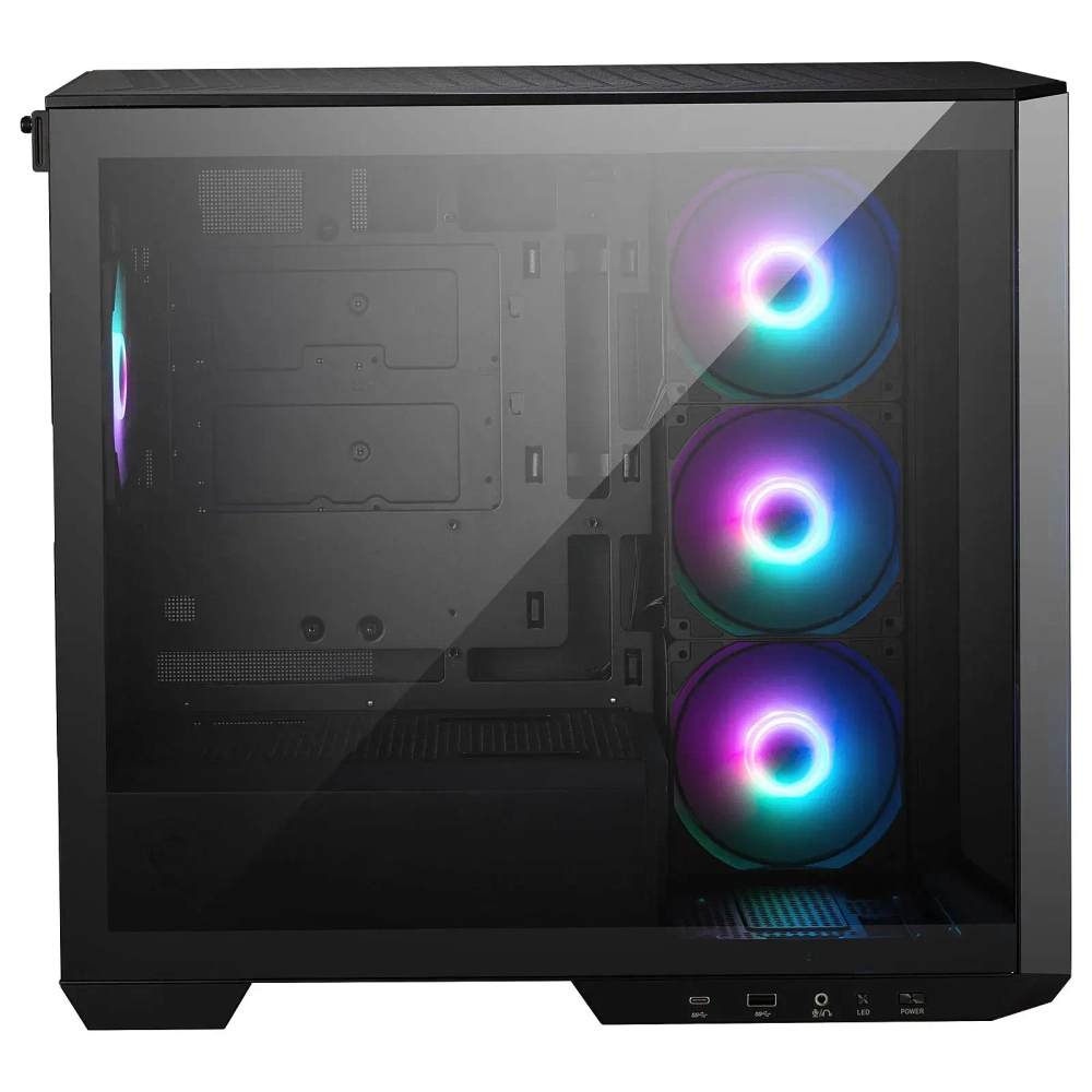 Компьютерный корпус MSI MAG PANO M100R PZ mATX/ITX 1x3.5"/2.5", 1xUSB 3.2 Type-A, 1xUSB 3.2 Gen 2x2 Type-C, Audio, Mic, Black