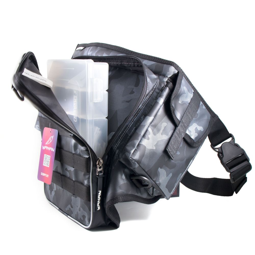 Сумка рыболовная поясная &quot;Yaman&quot; Fishing Belt Bag Light, 44х35х6 см, цв.сер.камуфляж + 1 кор. LUNO 2