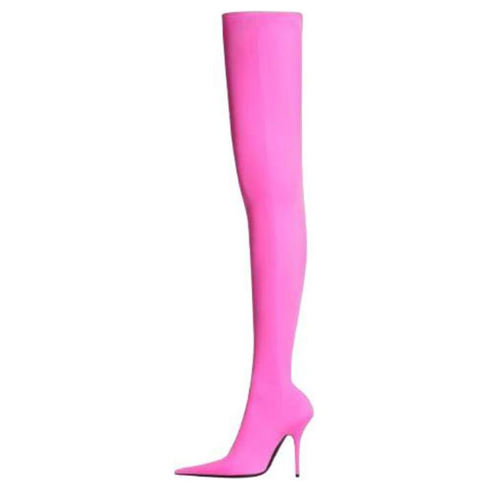 Adidas x Balenciaga Knife Knee High Boots 11cm Women"s Pink White