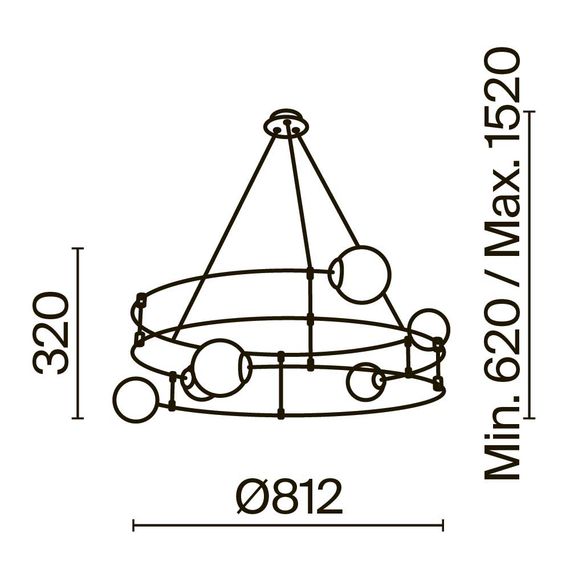 Подвесная люстра Maytoni Balance MOD317PL-06B