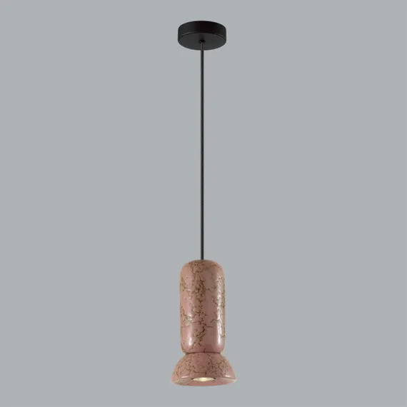 5054/1C PENDANT ODL24 451 черный/розовый/коричн./металл/керамика Подвес GU10 LED 4W KERAMA