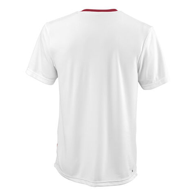 Мужское теннисное поло Wilson T-Shirt Men - Dark Red, White