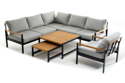 Лаунж зона из алюминия MAYA L темный графит