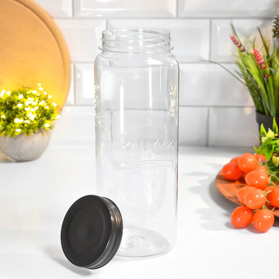 Банка 2,2л квадратная с эмбоссингом "Love Kitchen", прозрачный/черный