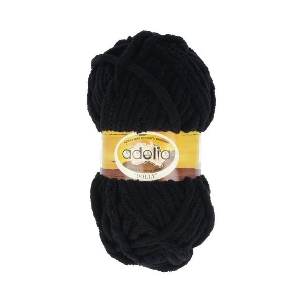 Пряжа Adelia Dolly / уп.5 мот. по 100г, 40м, 02 черный