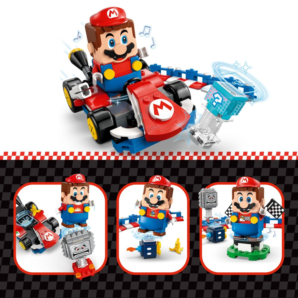 Конструктор LEGO Super Mario Mario Kart 72043 интерактивная фигурка Марио и стандартный карт — фото 18